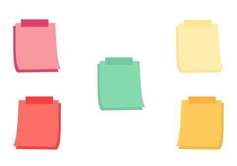 Colorful note paper 3 Illustrazione stock