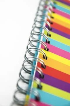 Colorful notebook close up Stock Photos