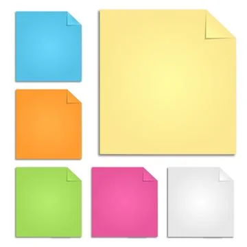 Colorful notes illustration Stock Illustration