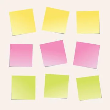 Colorful notes paper vector Illustrazione stock