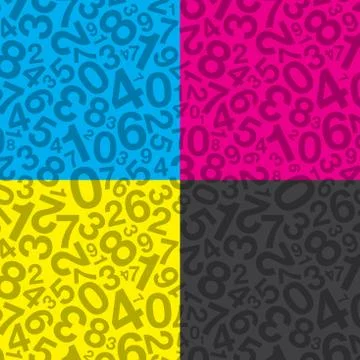 Colorful number background Stock Illustration