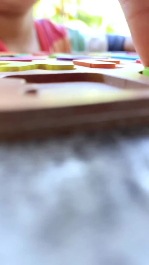 Colorful number blocks, education, bonding with children Stock Footage 314473659