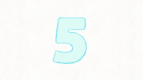 Colorful Number Five Animation Stock Footage 335475016