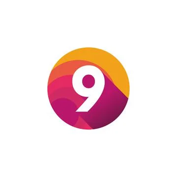 Colorful Number Logo Inspirations Template Stock Illustration
