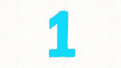 Colorful Number One Animation Stock Footage 335474987