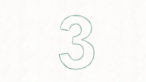 Colorful Number Three Animation Stock Footage 335475024