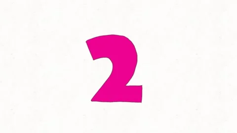 Colorful Number Two Animation Stock Footage 335475009