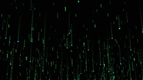 Colorful numbers falling on a dark background Stock Footage 152898446
