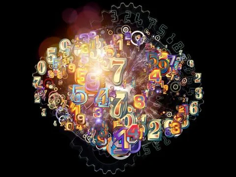 Colorful Numbers Stock Illustration