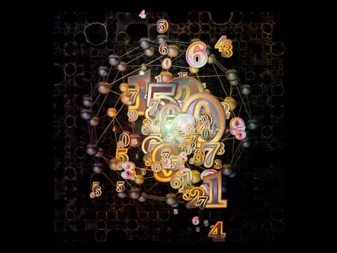 Colorful Numbers Stock Illustration