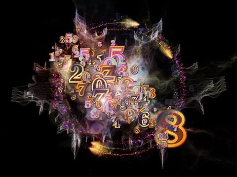 Colorful Numbers Stock Illustration