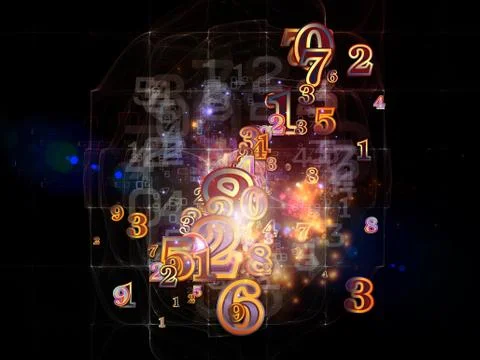 Colorful Numbers Stock Illustration