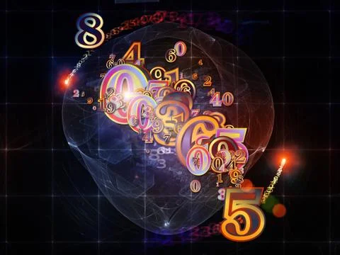 Colorful Numbers Stock Illustration