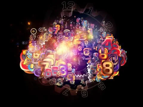 Colorful Numbers Illustrazione stock