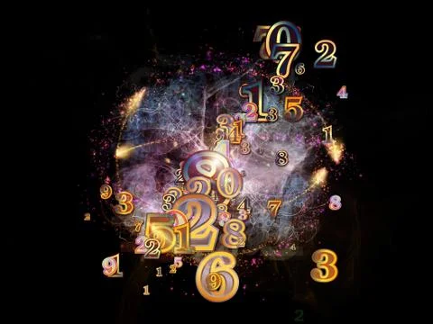 Colorful Numbers Illustrazione stock