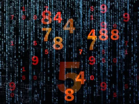 Colorful Numbers 스톡 일러스트