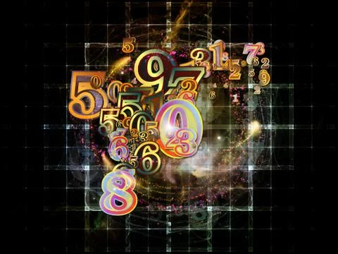 Colorful Numbers Stock Illustration