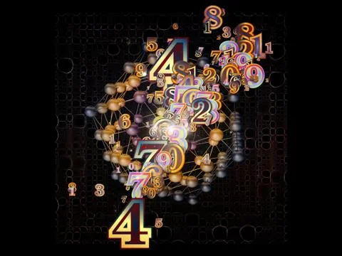 Colorful Numbers Illustrazione stock