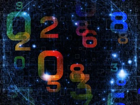 Colorful Numbers Stock Illustration