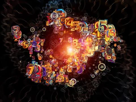 Colorful Numbers Stock Illustration