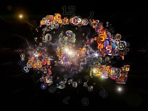 Colorful Numbers Stock Illustration