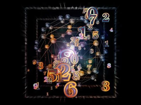 Colorful Numbers Stock Illustration