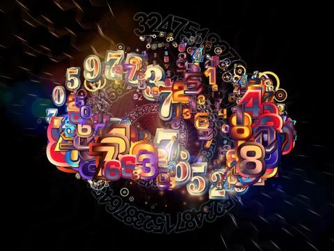 Colorful Numbers Illustrazione stock