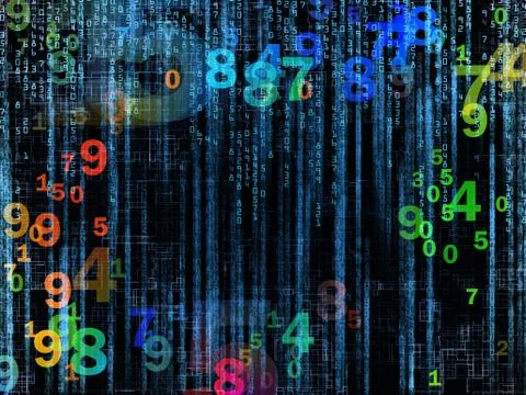 Colorful Numbers Stock Illustration