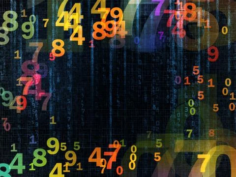 Colorful Numbers Illustrazione stock
