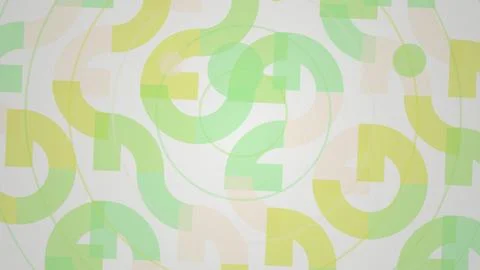 Colorful numbers pattern with overlapping shapes and shades Stock Illustration