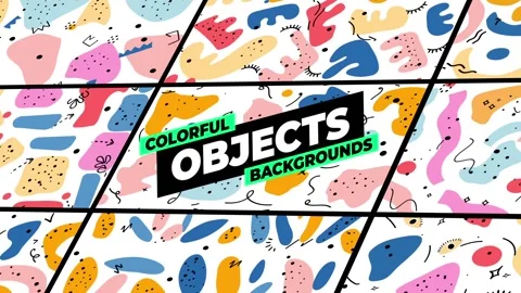 Colorful Objects Backgrounds Stock After Effects