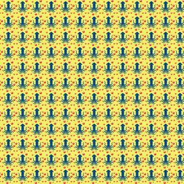 Colorful Octopus Pattern Stock Illustration