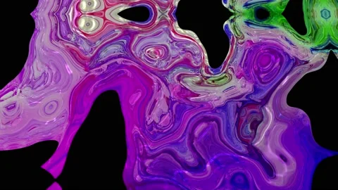 Colorful oily liquid splash smoothly motion video Stock Footage 194817293