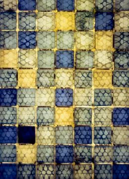 Colorful of old wall pattern Stock Illustration