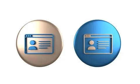 Colorful Online class icon isolated on white background. Online education c.. Stock Illustration