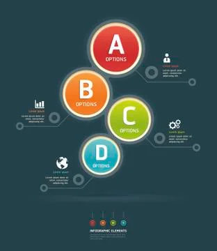 Colorful Options Banner template. Vector illustration Stock Illustration