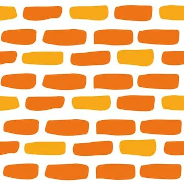 Colorful orange brick seamless pattern vector Stock Illustration