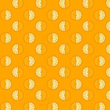 Colorful Orange Slices Pattern Stock Illustration