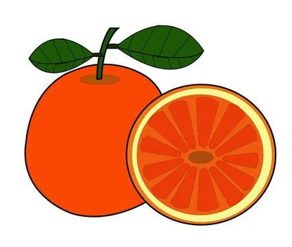 Colorful orange vector design art Stock Illustration