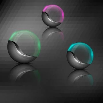 Colorful orb emblems Stock Illustration