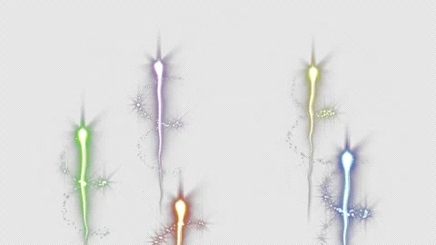 A colorful orb rising while surrounded by particles Stock Footage 340211720