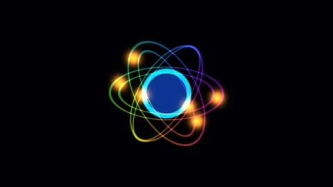 Colorful Orbital Light Trails Seamless Loop Stock Footage 342361634