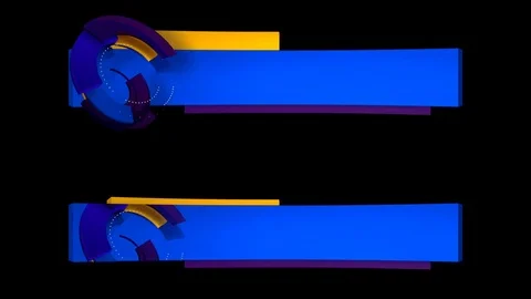 Colorful Orbiting Circles Lower Thirds Stockbeeldmateriaal 83609540