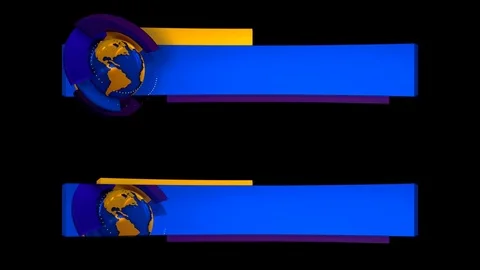 Colorful Orbiting Globe Lower Thirds Stockbeeldmateriaal 83609546