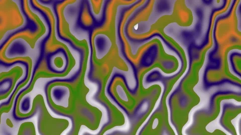 Colorful Organic Abstract Pattern with Green Purple and Orange Tones Stock Footage 294992942