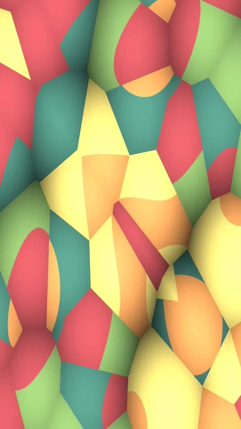Colorful Organic Cell Pattern Abstract Vertical Motion Loop Stock Footage 345650777