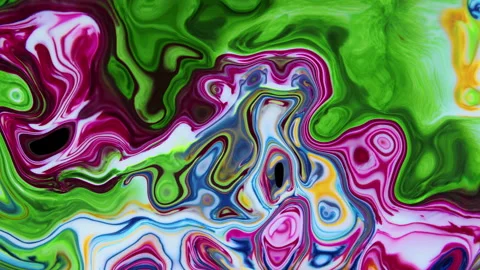 Colorful Organic Fluid Paint Motion Stock Footage 329899357
