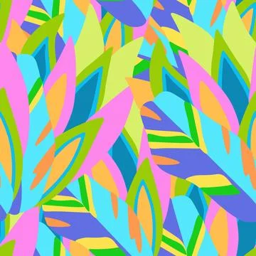 Colorful ornamental psychedelic pattern. Funky vector texture with colorful Stock Illustration