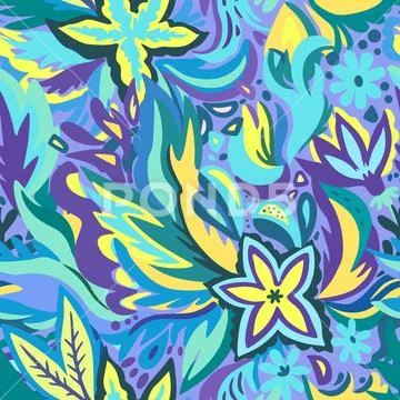 Colorful ornamental psychedelic pattern. Funky vector texture with colorful.. 스톡 일러스트