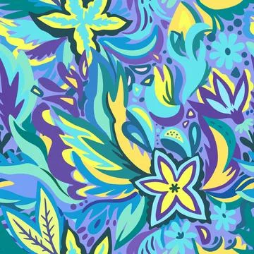 Colorful ornamental psychedelic pattern. Funky vector texture with colorful.. Stock Illustration